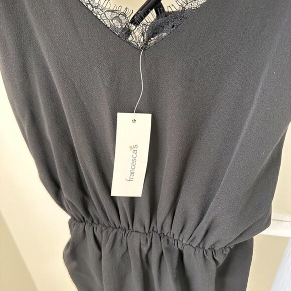 Francesca's Miami Black Lace Shorts Romper Sz XS - Picture 9 of 13